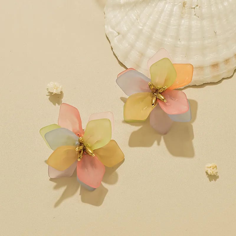 Aretes Flor Pastel