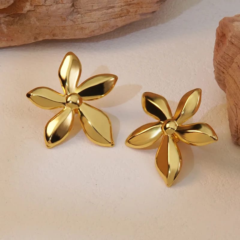 Aretes Flor Dorada