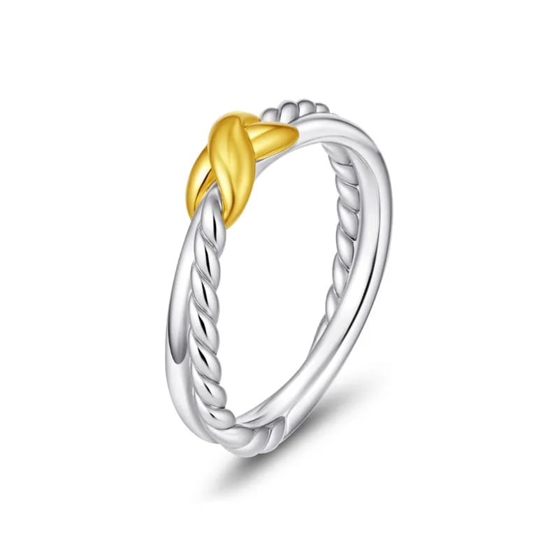 Anillos Doble Tono x 2