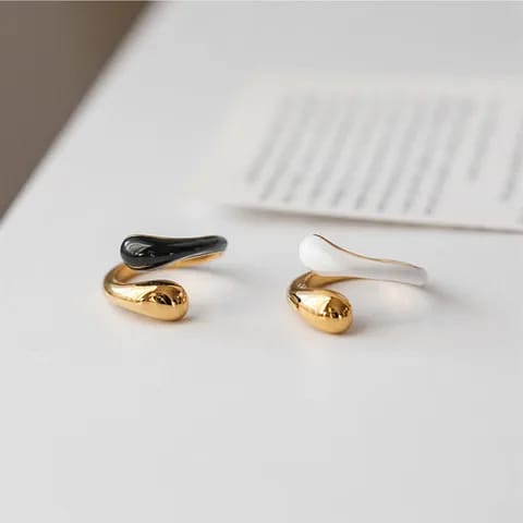 Anillo moderno bicolor