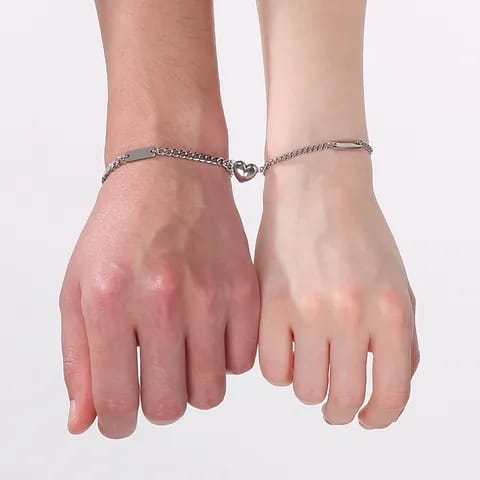 Pulseras de pareja acero inoxidable
