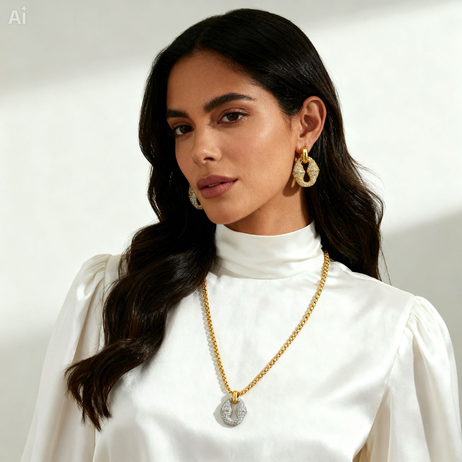 Juego de joyas plateadas