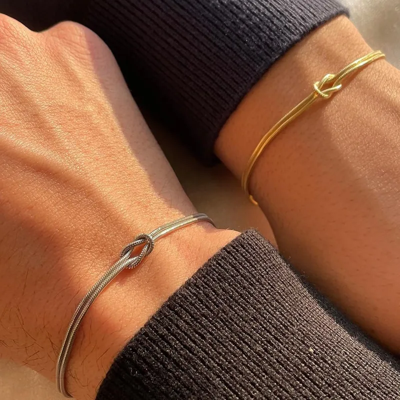 Pulseras para parejas con nudo