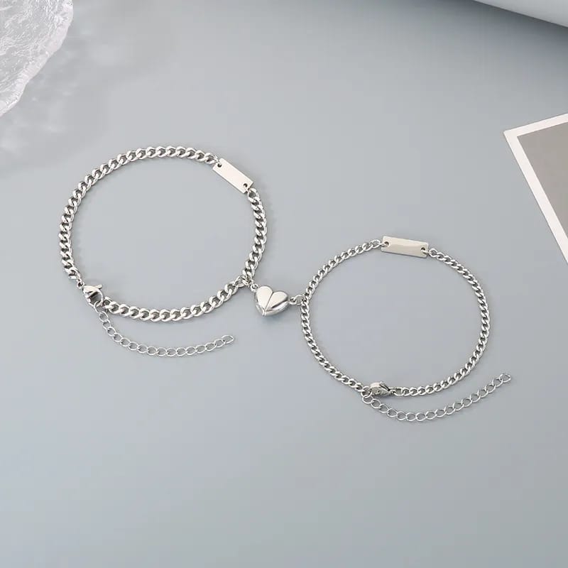 Pulseras de pareja acero inoxidable
