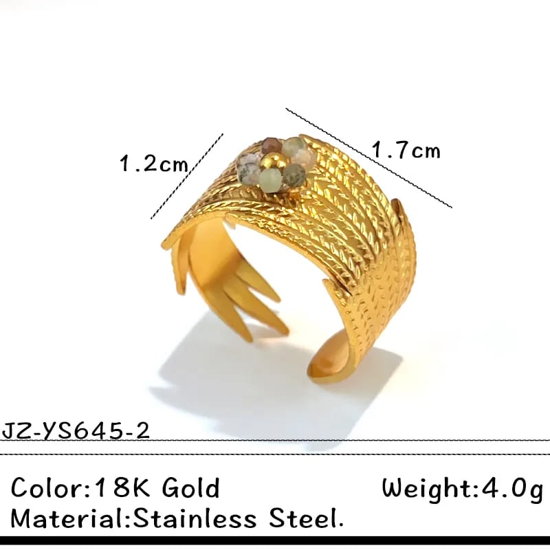 Set de anillos con flor 