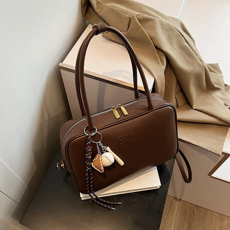 Bolso de Mano Marrón Elegante