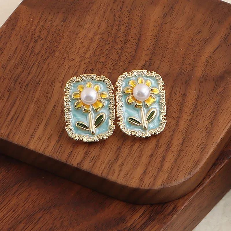 Aretes Flor Vintage