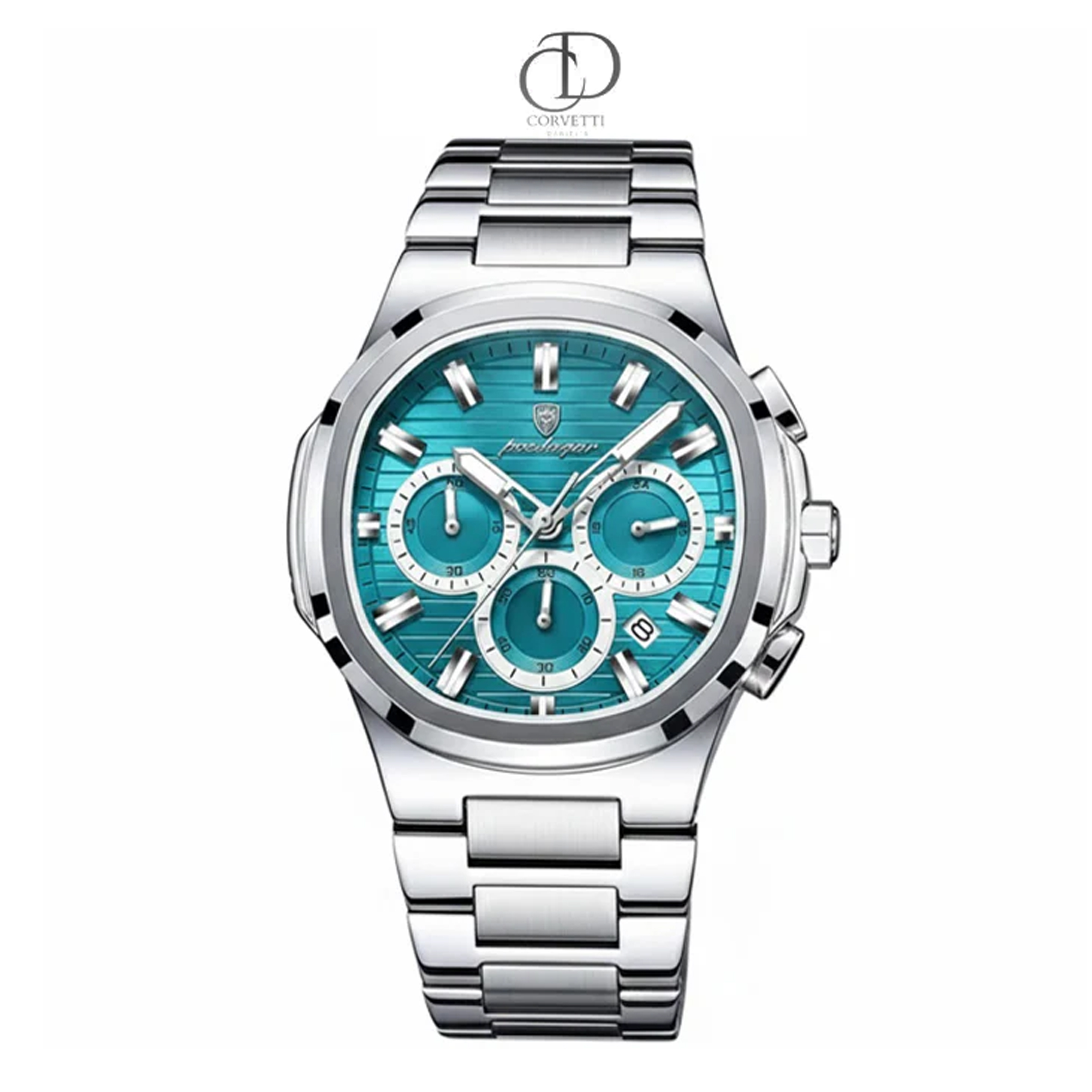 POEDAGAR Calendario de Fecha y Cronógrafo - 3ATM