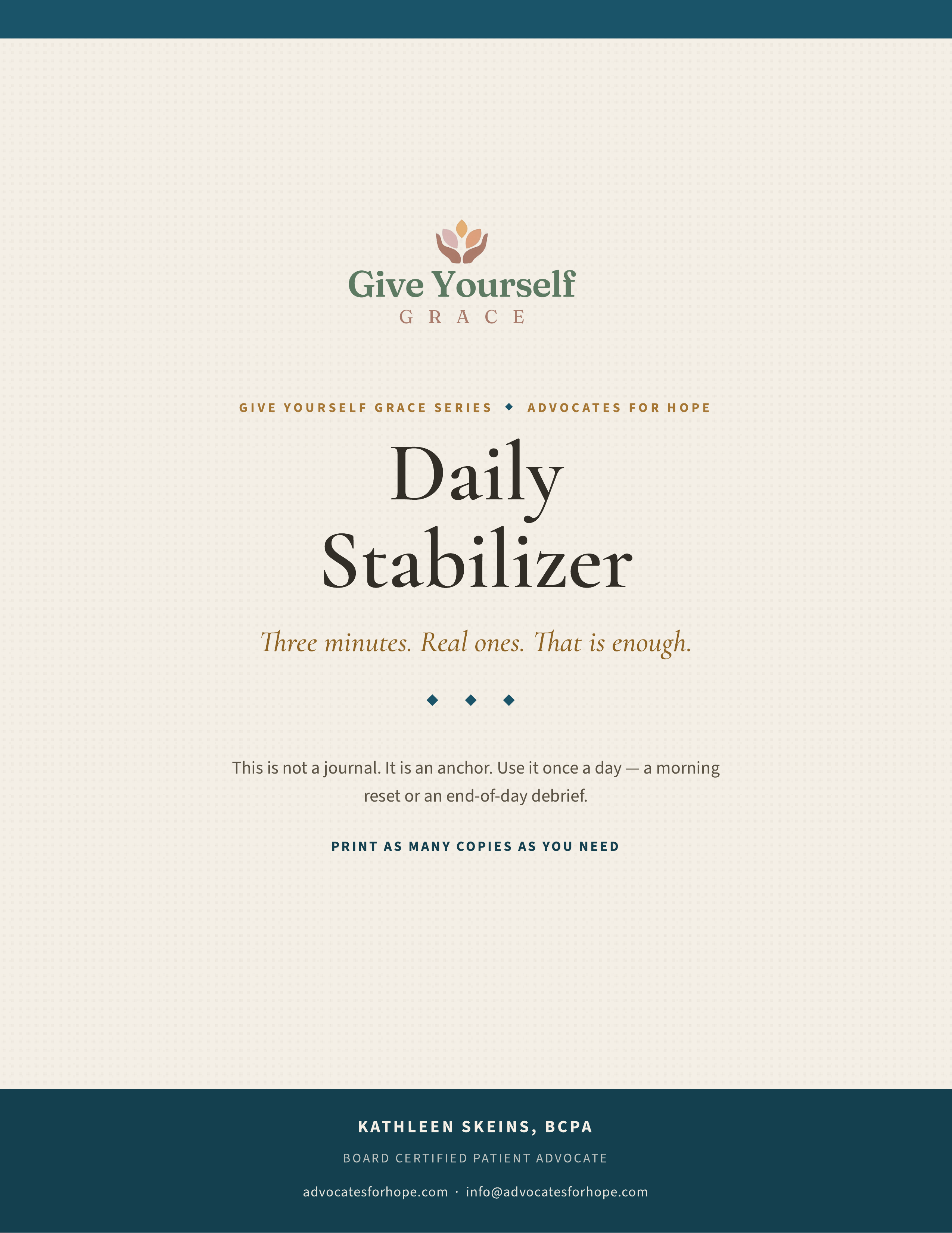 FREE   Daily Stabilizer