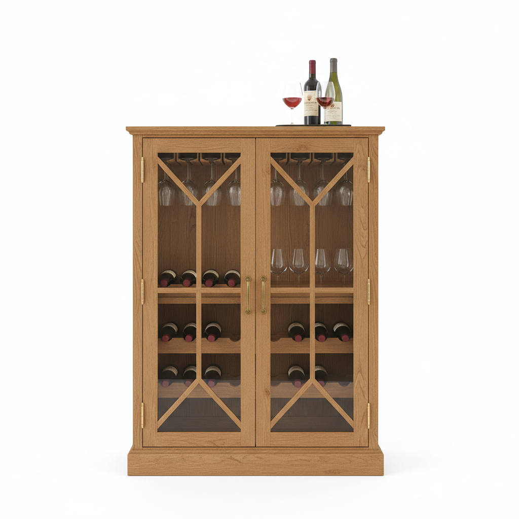 Elegant Wooden Wine Cabinet