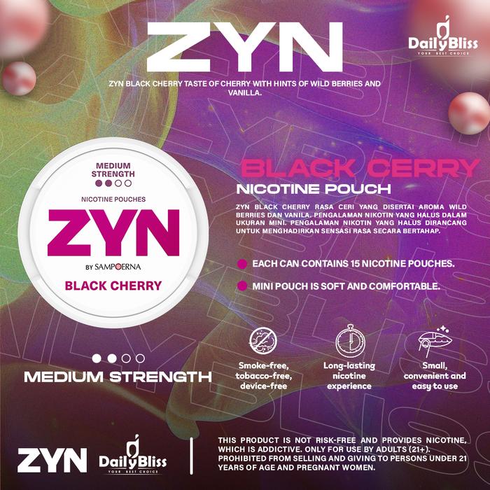 ZYN SAMPOERNA BLACK CHERRY MINI DRY 15S ORIGINAL
