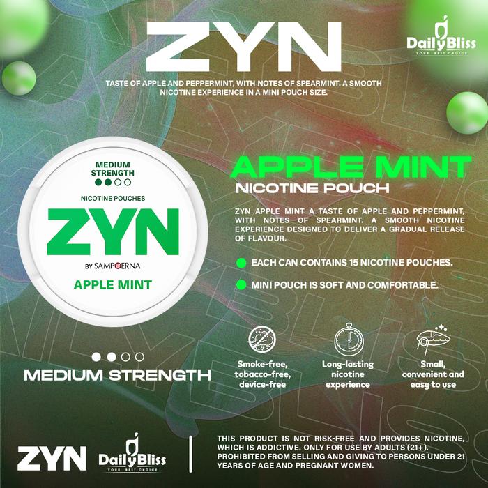 ZYN APPLE MINT MINI DRY 15S ORIGINAL