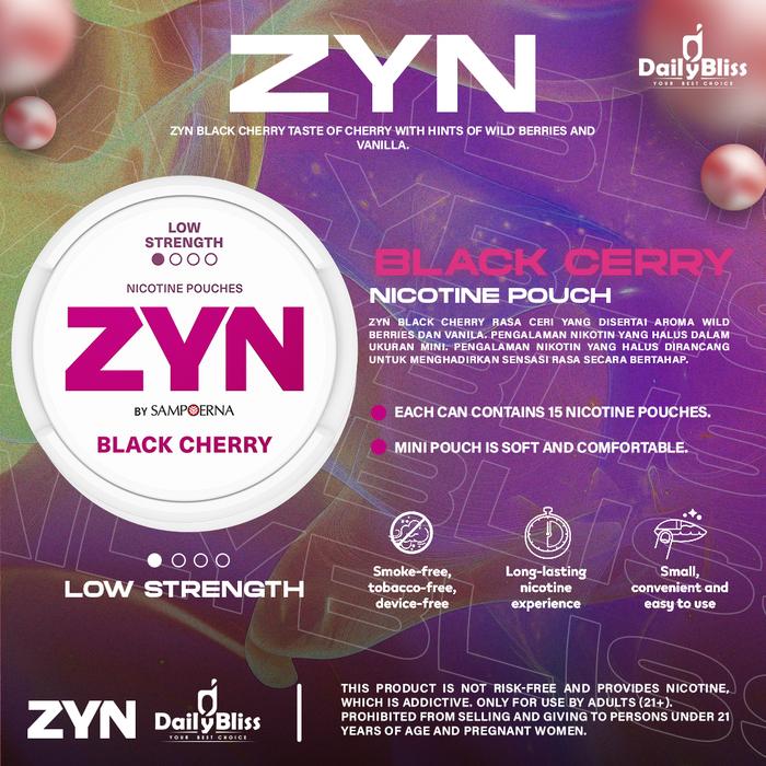 ZYN SAMPOERNA BLACK CHERRY MINI DRY 15S ORIGINAL