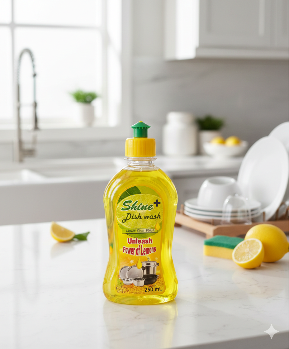 Shine Plus Dish Wash Liquid (Lemon)