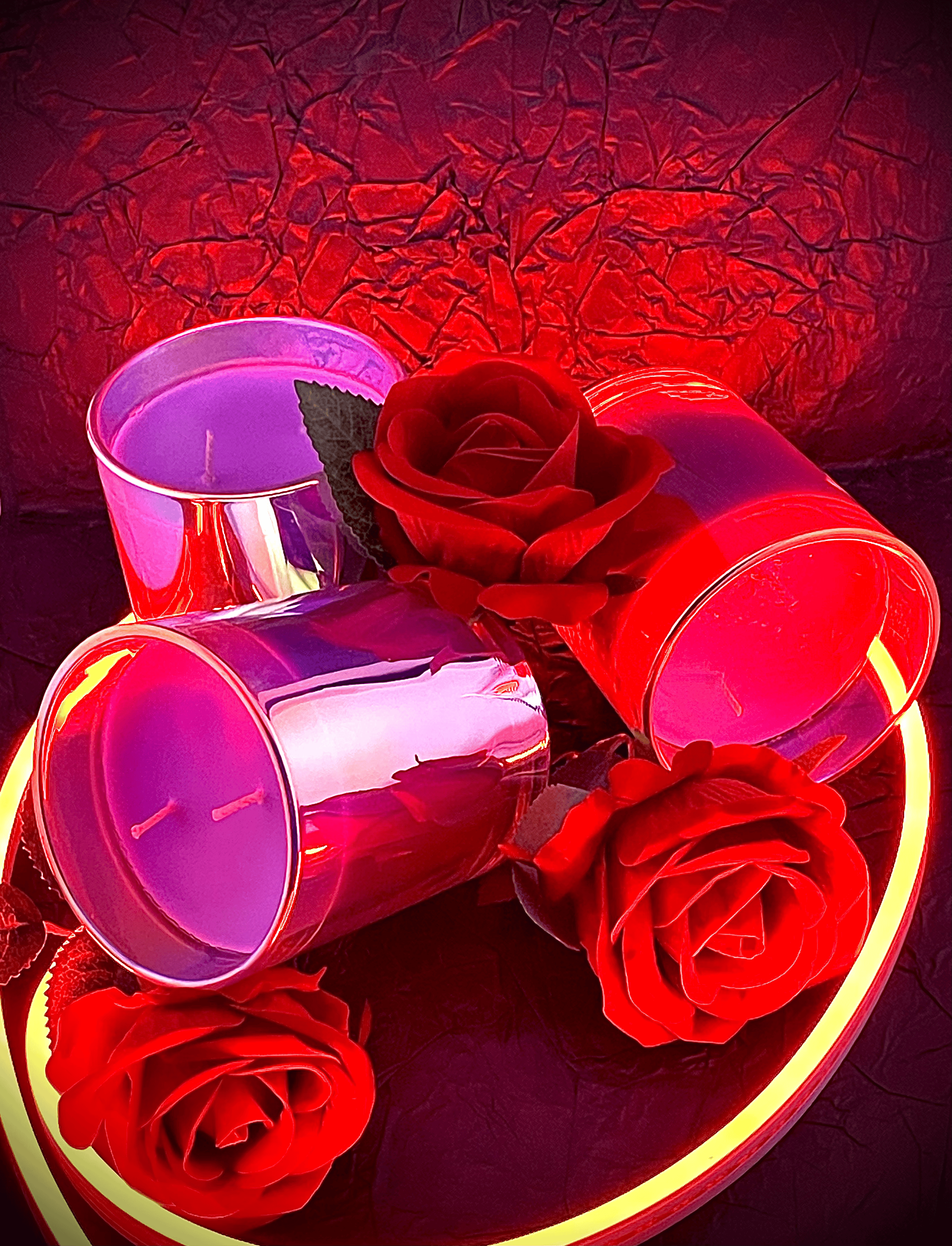 Rainbow Patchouli Candle |Organic Coconut Wax | Iridescent Glass Jar