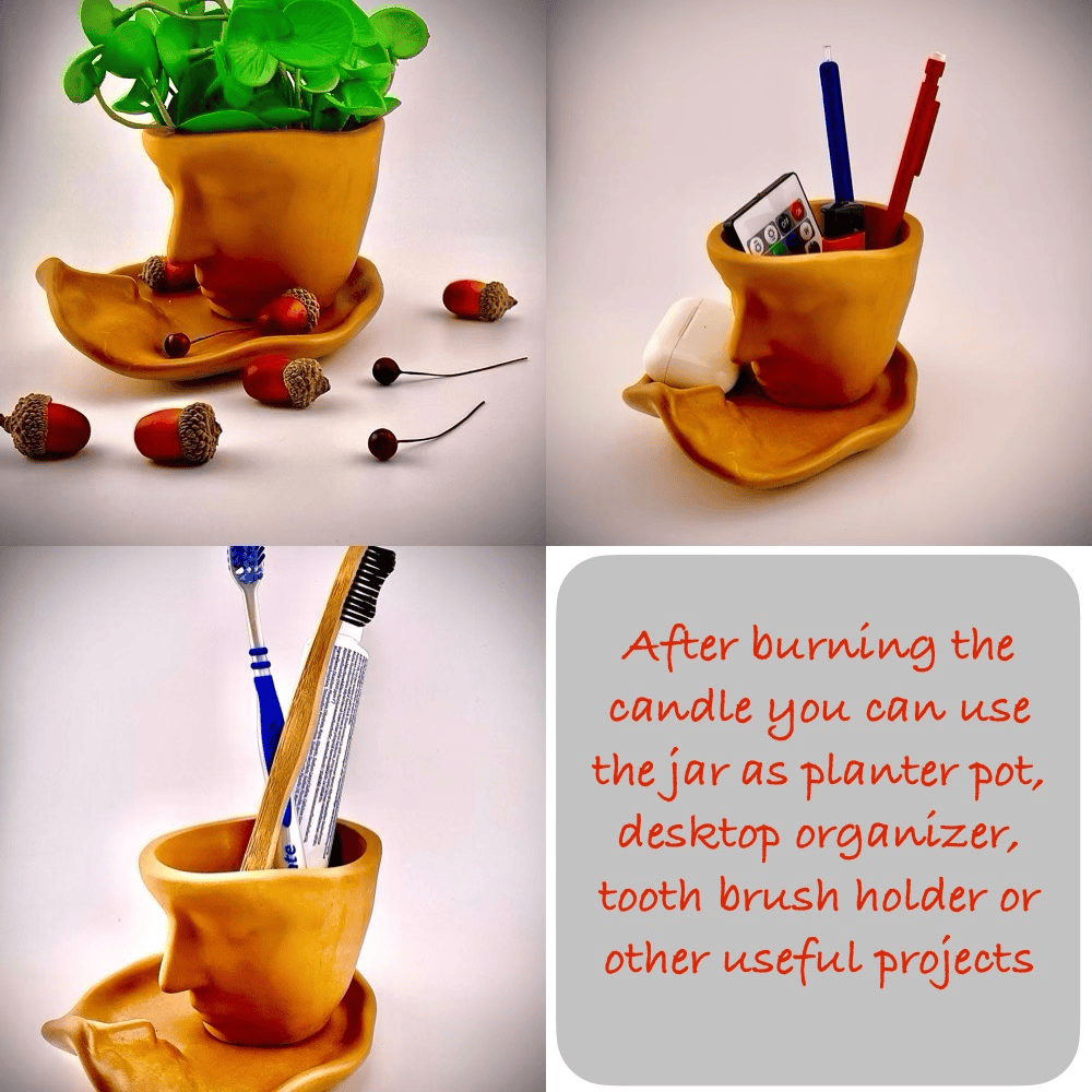 Modern Twin Flame Candle, White Musk Fragrance, Romantic Evening