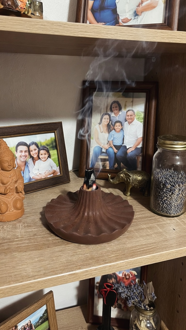 Concrete Holder to Pillar Candle | Palo Santo 