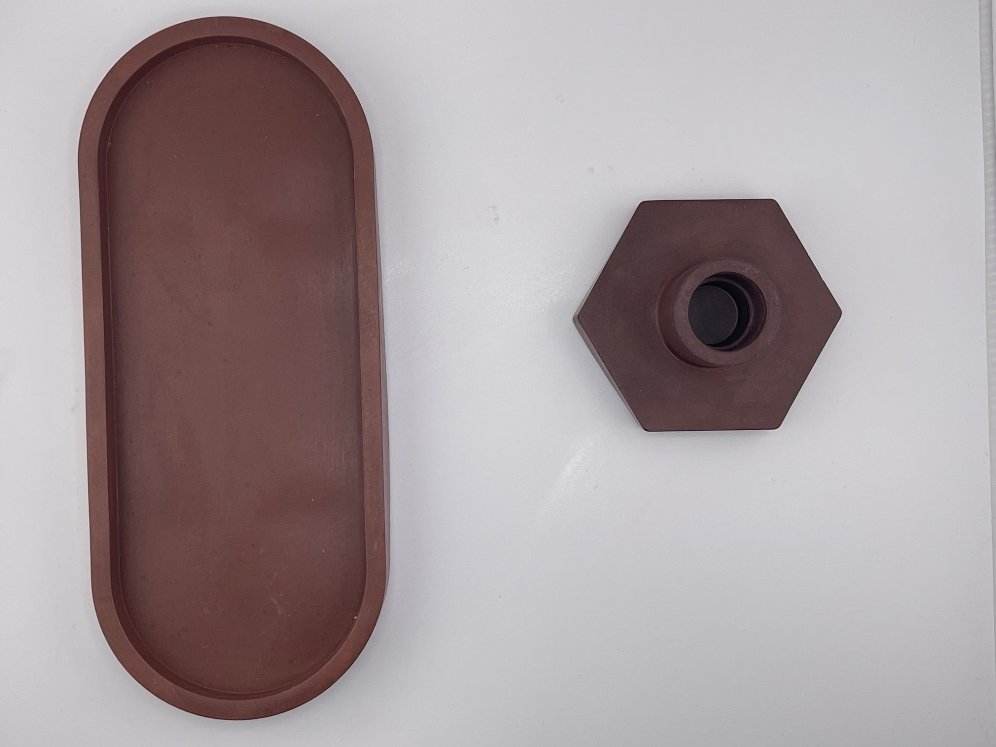 Romantic Tray Decoration With Vase, Passion Statue And Palo Santo or Pillar Candle Holder