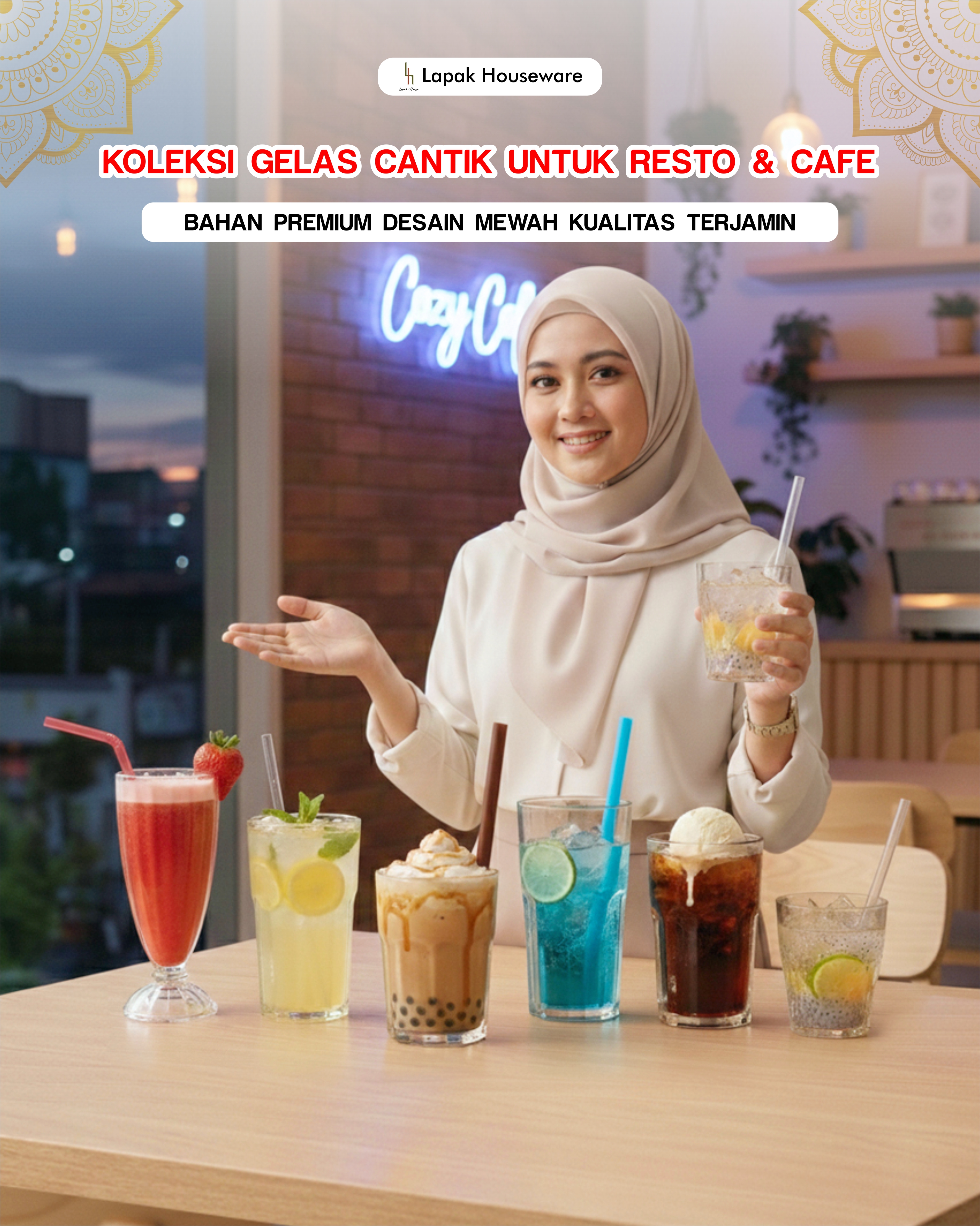 Koleksi Gelas Cantik Ala Resto