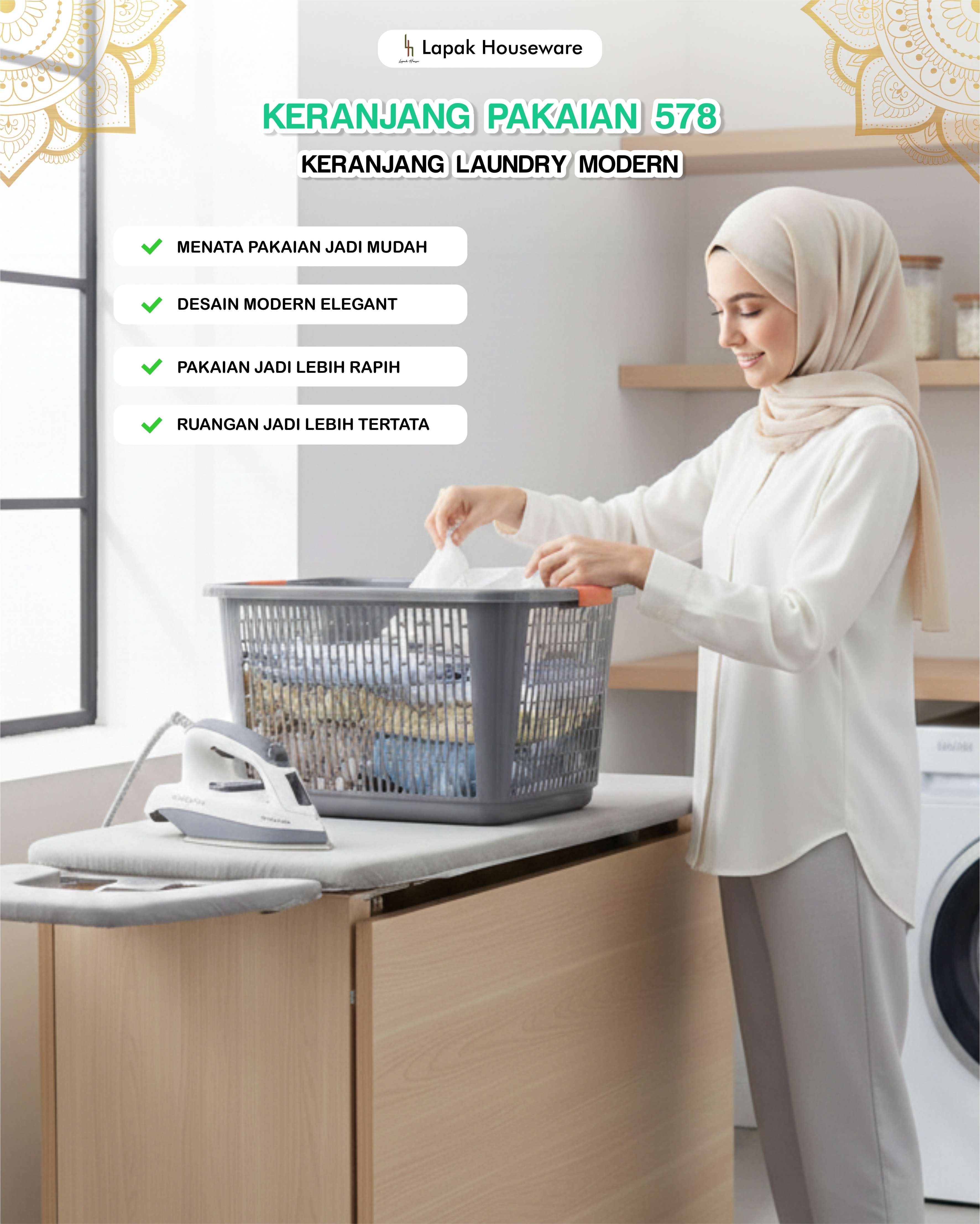 Keranjang Pakaian 578 Silver