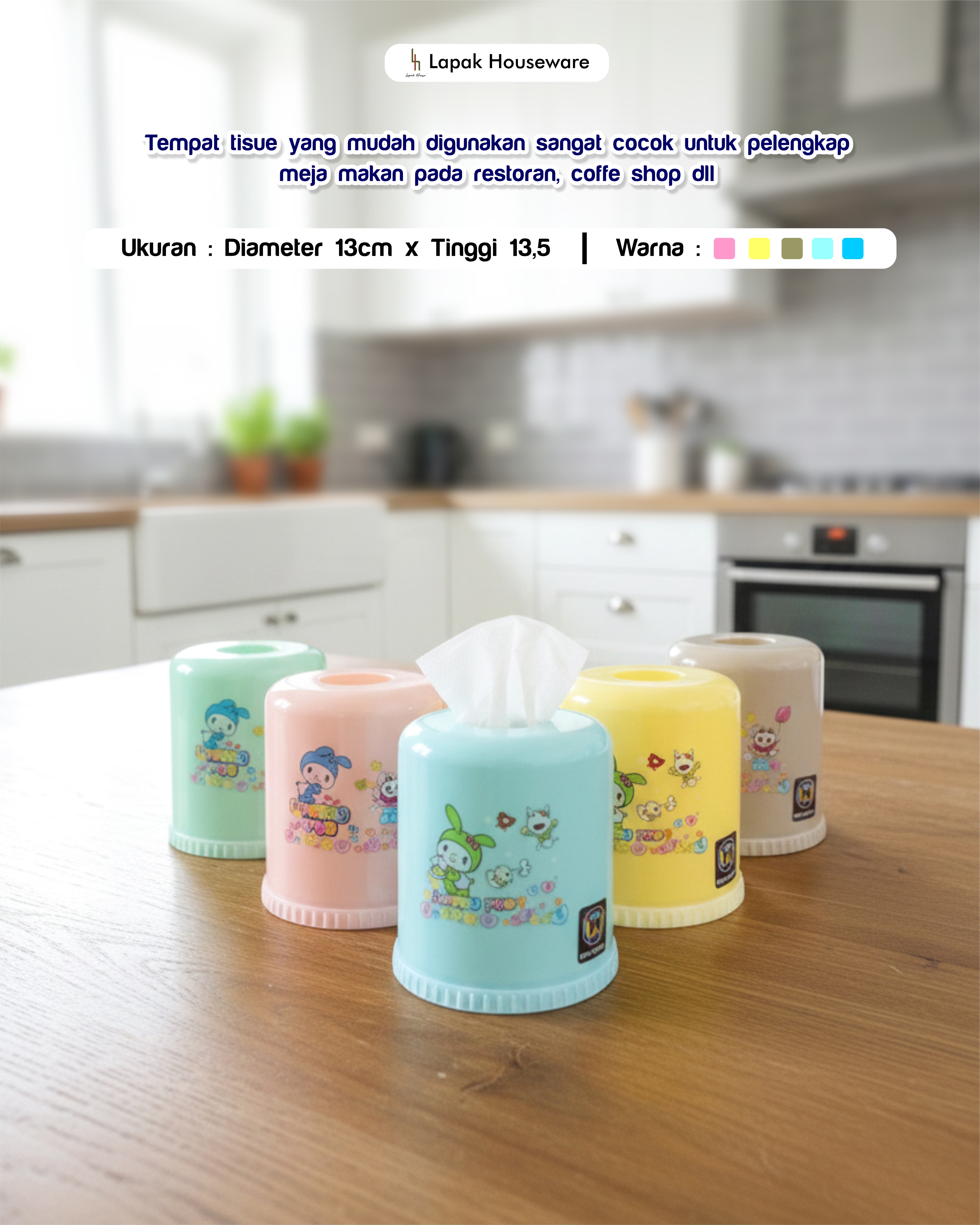 Tempat tisue bulat 