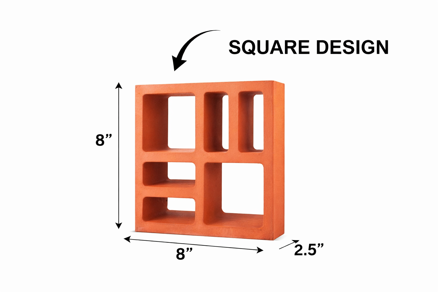 Terracotta Jali Brick - Square Design