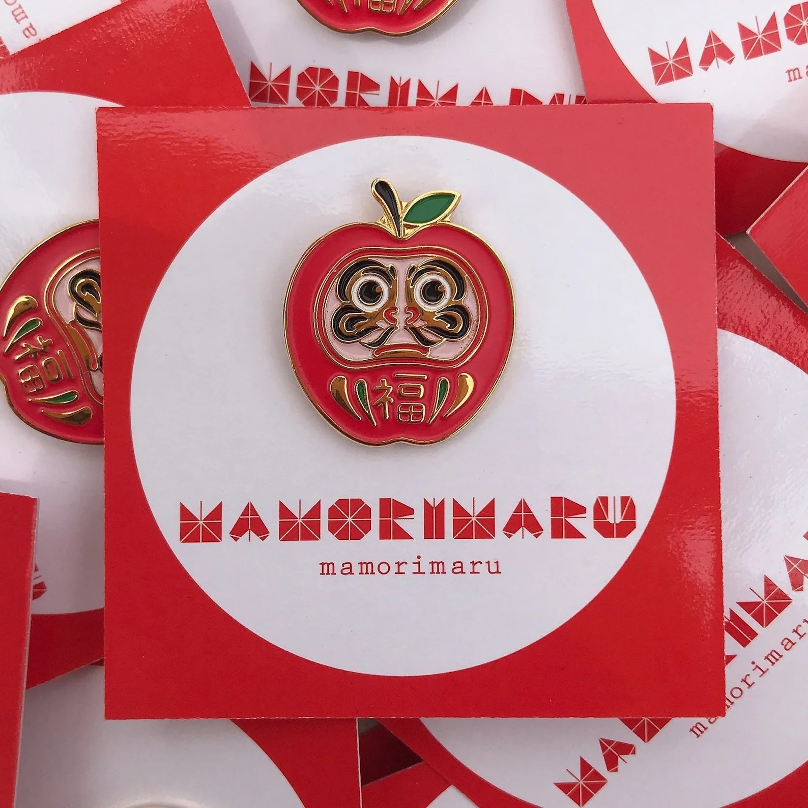 Apple Daruma Pin