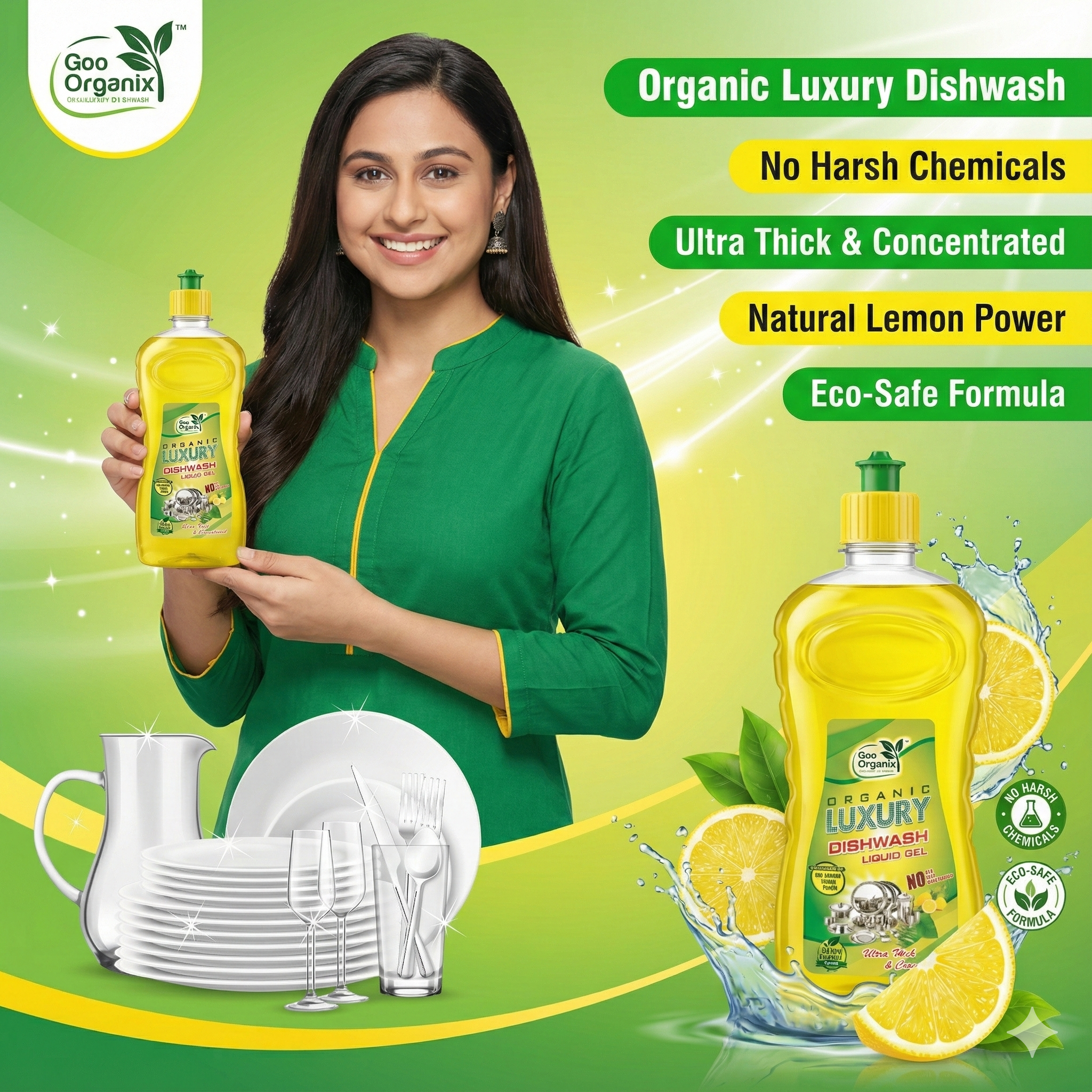 Luxury Organic Dishwash Liquid Gel