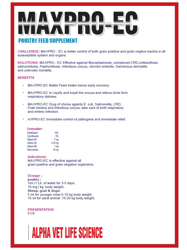 MAXPRO-EC Enrofloxacin Solution