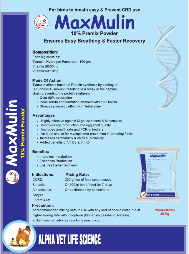 MaxMulin 10% Premix Powder