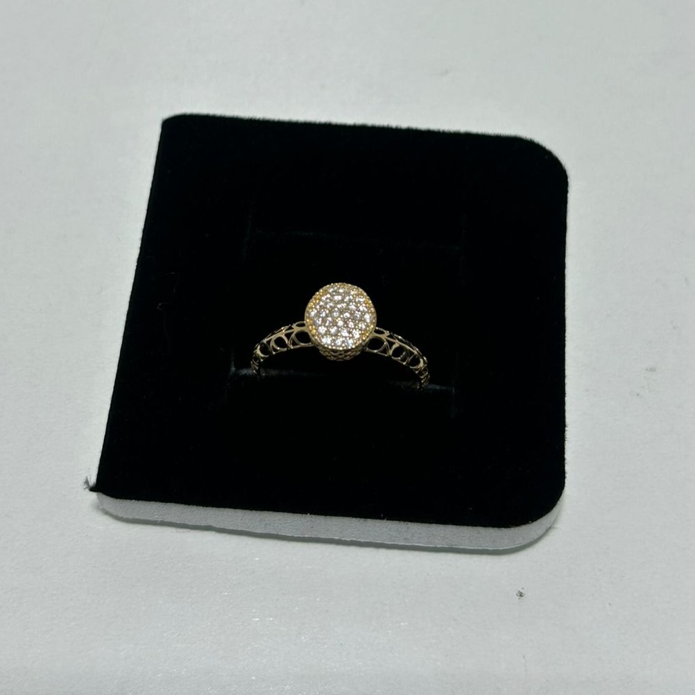 Anel de ouro Facetado