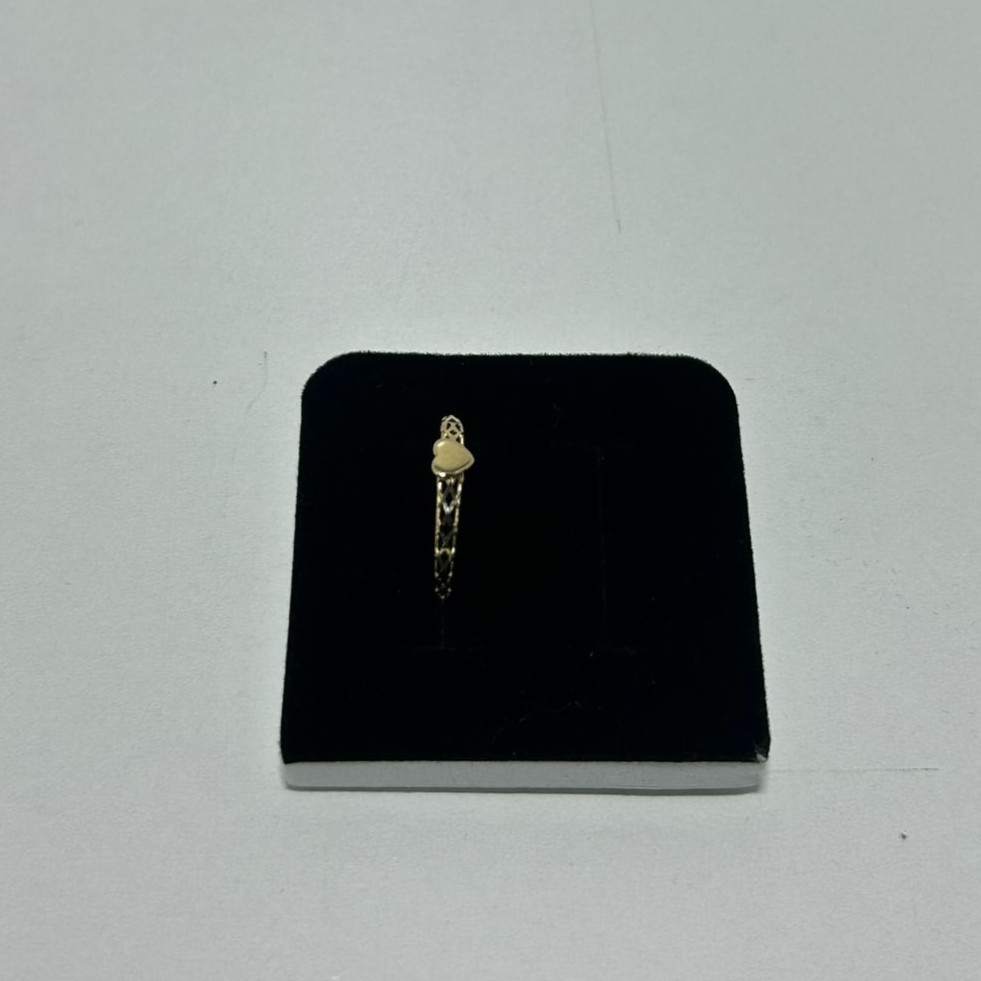 Anel Treliça com Pingente de Coração