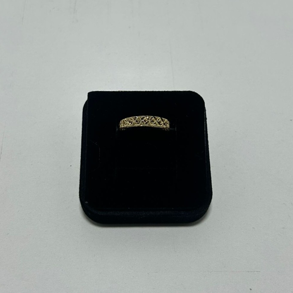 Anel Aliança Facetada