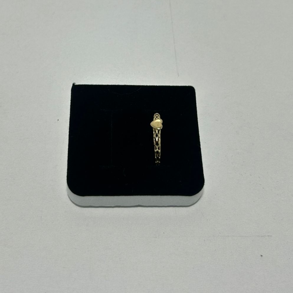 Anel Treliça com Pingente de Coração