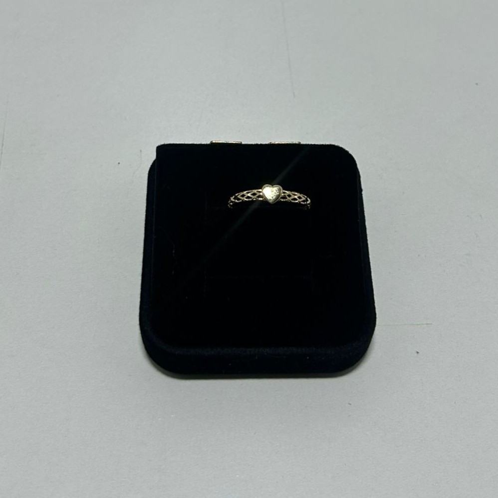 Anel Treliça com Pingente de Coração