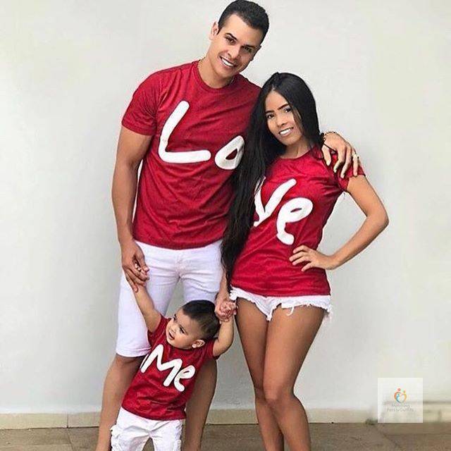Matching Family Love T-Shirts Set