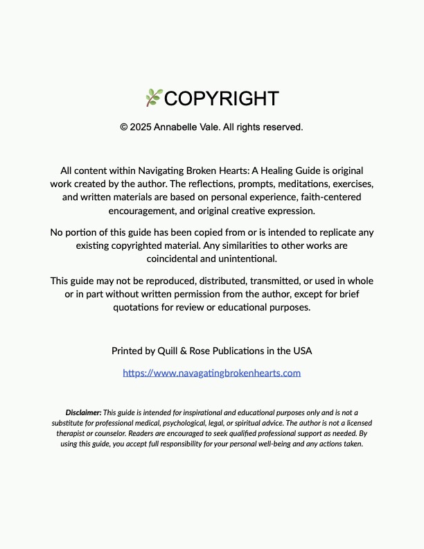 Navigating Broken Hearts Faith-based Workbook/Guide