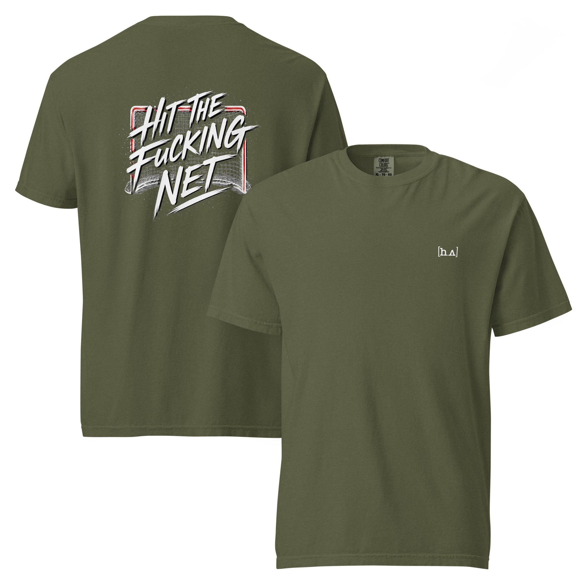 Hedz.Up - Hit the f***ing Net Backprint - Regular fit - Unisex heavy t-shirt