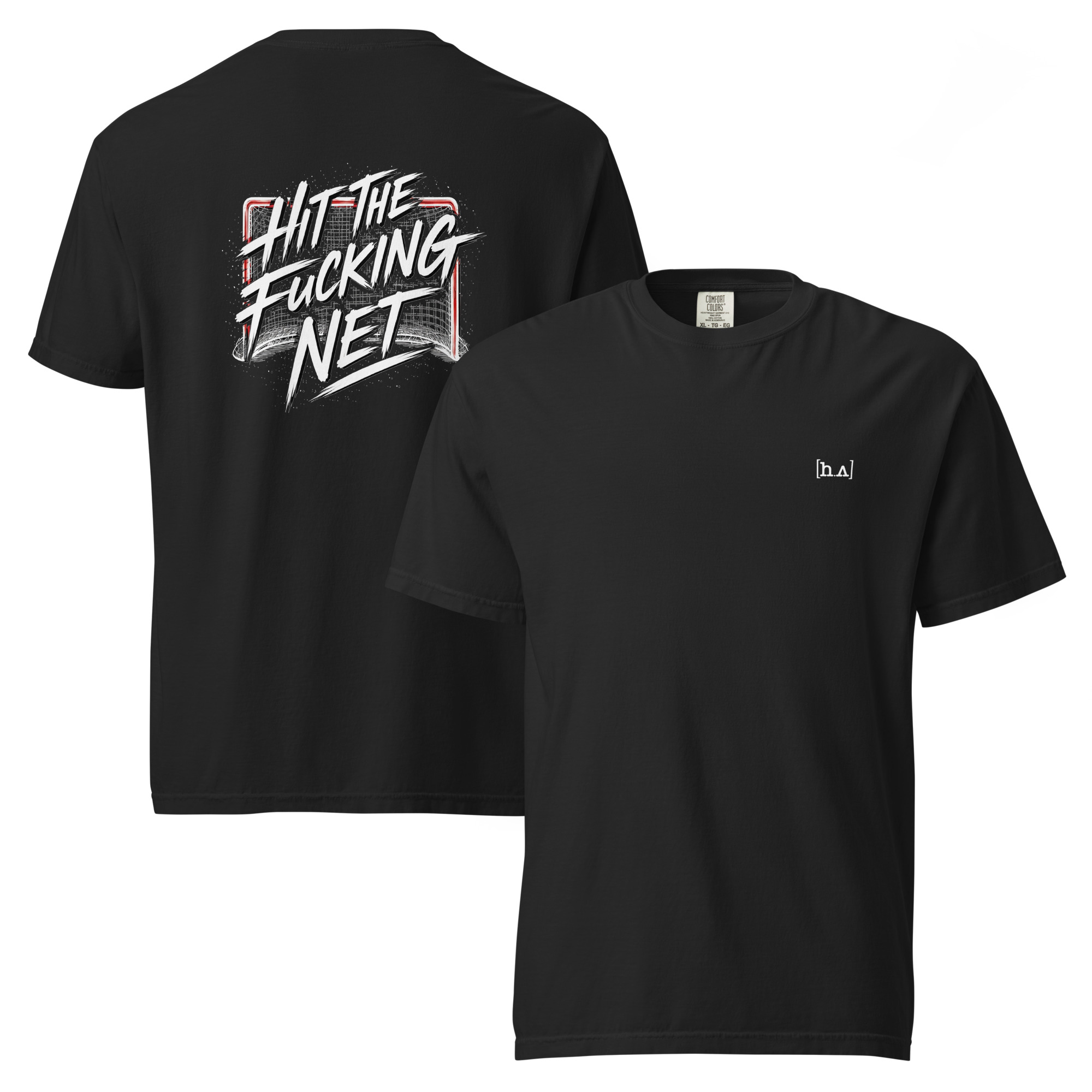 Hedz.Up - Hit the f***ing Net Backprint - Regular fit - Unisex heavy t-shirt