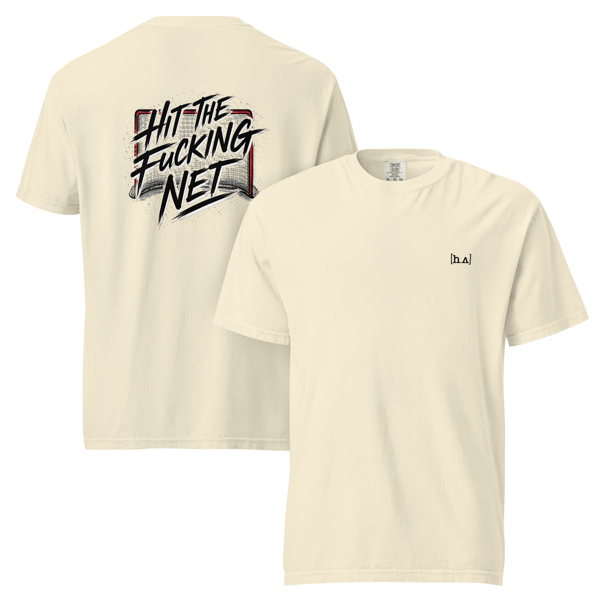 Hedz.Up - Hit the f***ing Net Backprint - Regular fit - Unisex heavy t-shirt