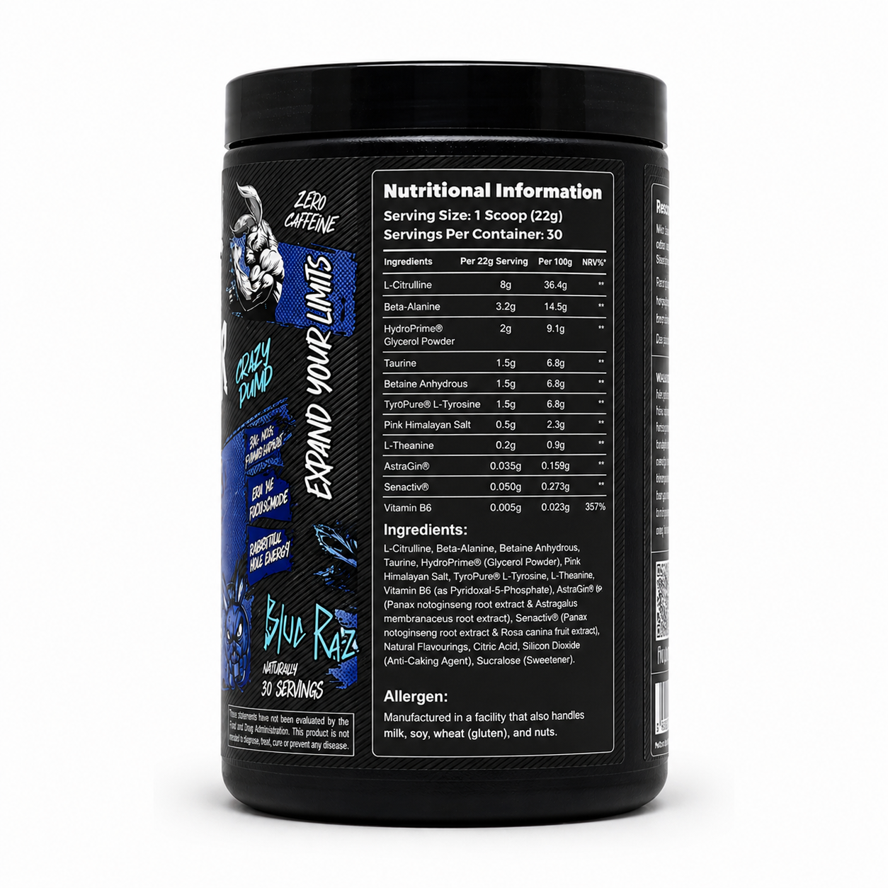 PUMP ACTION™ – Stim-Free Pump Formula (Blue Raz)