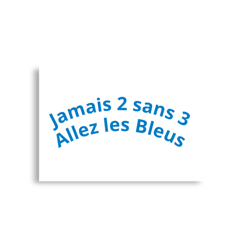 Poster à la gloire des Bleu rien de plus pour feter la troisème etoile