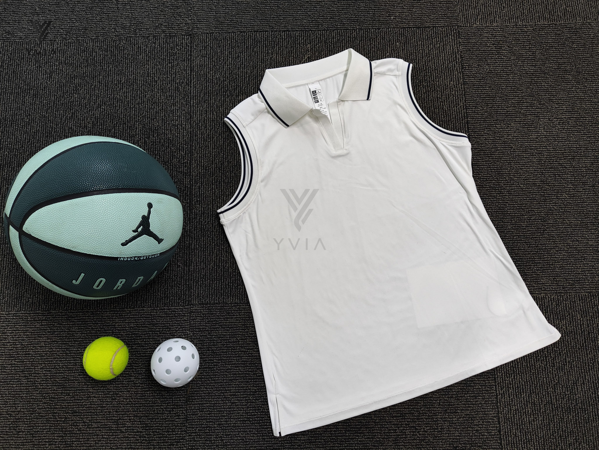 Áo Polo Sát Nách Nữ Form Suông