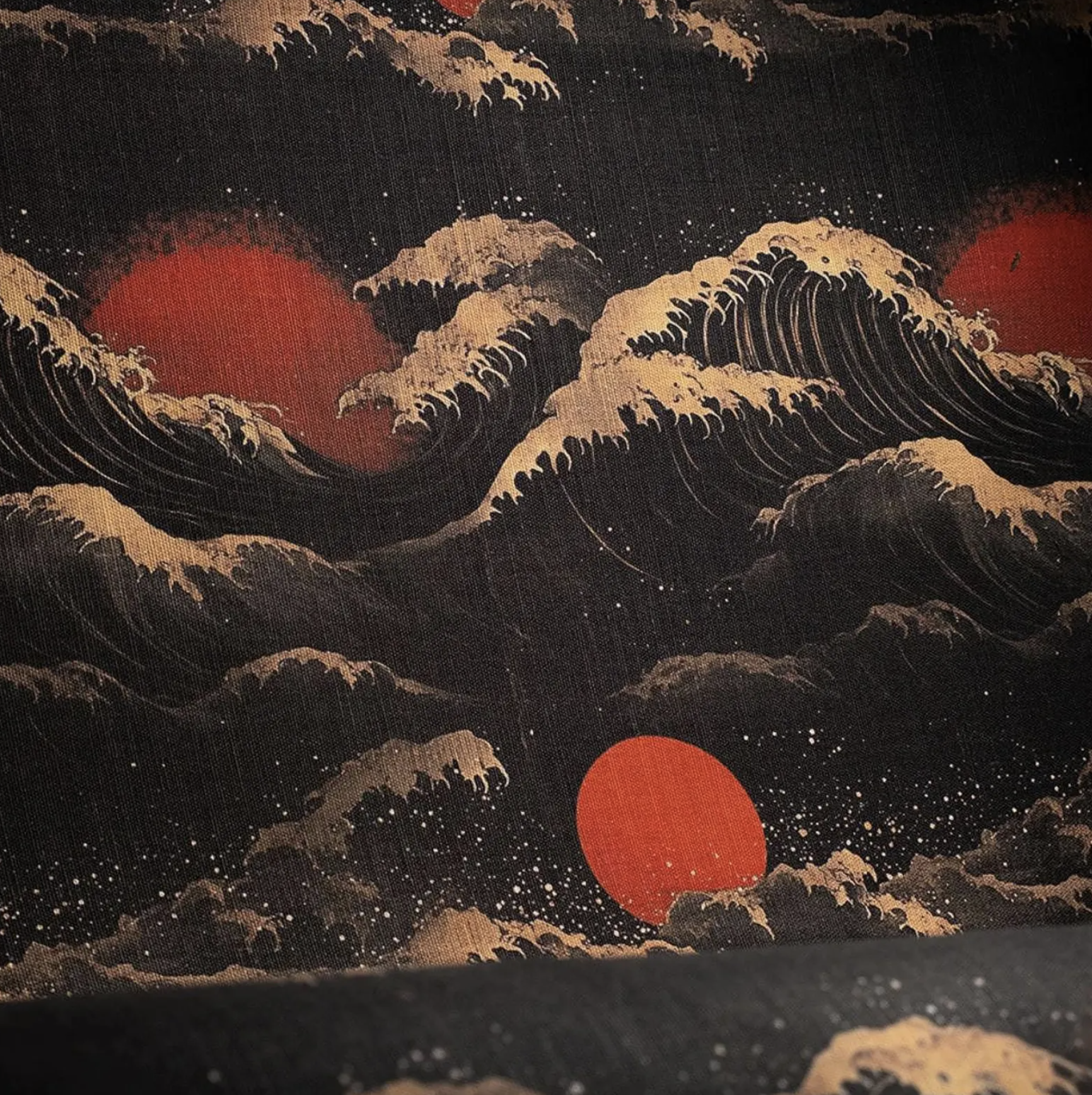 Artisan Wave Pattern Ottoman