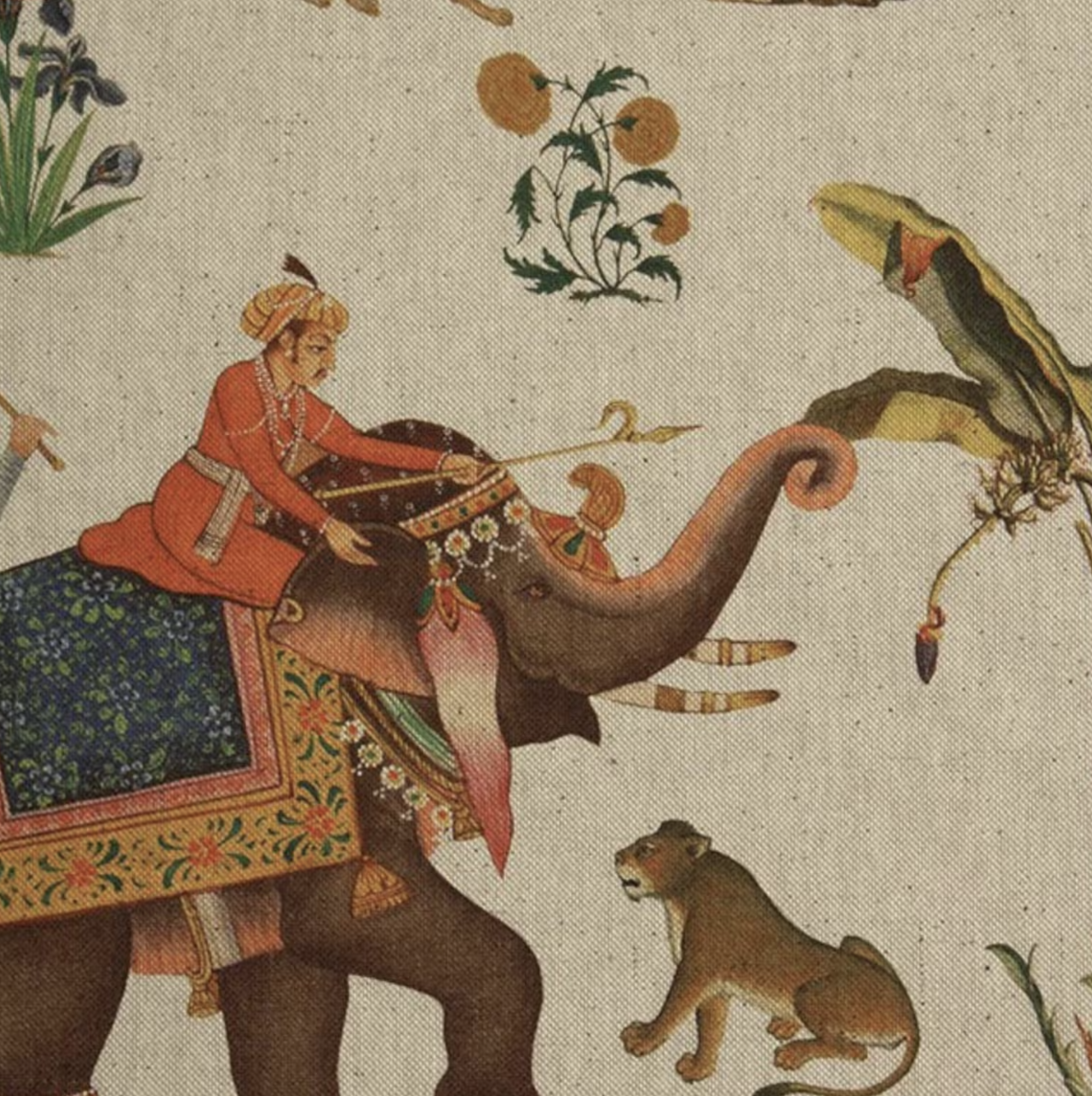 Elephant Print Entryway Bench