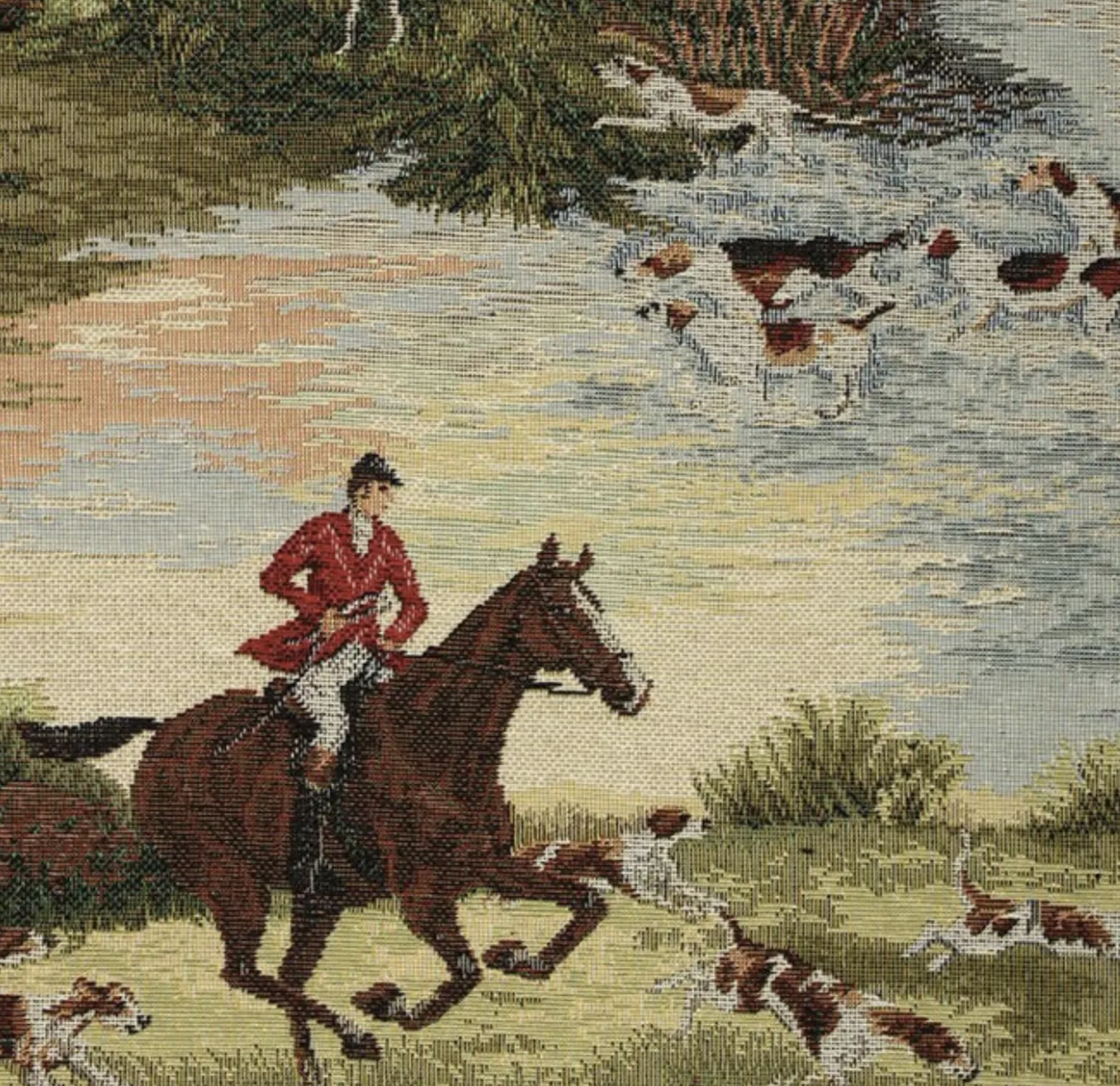 Equestrian Tapestry Bench