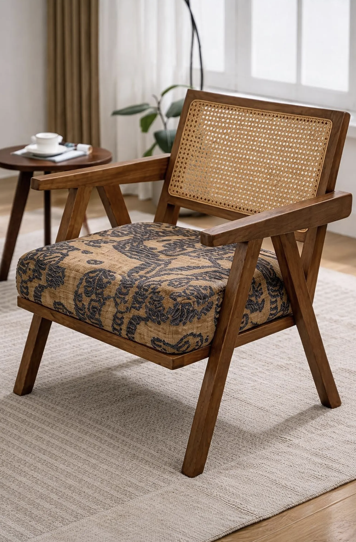 Vintage Wooden Accent Chair