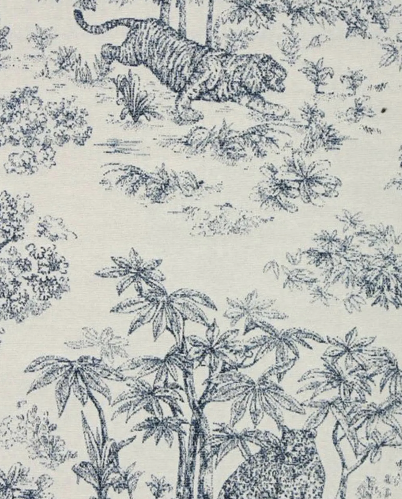 Blue Patterned Storage Ottoman