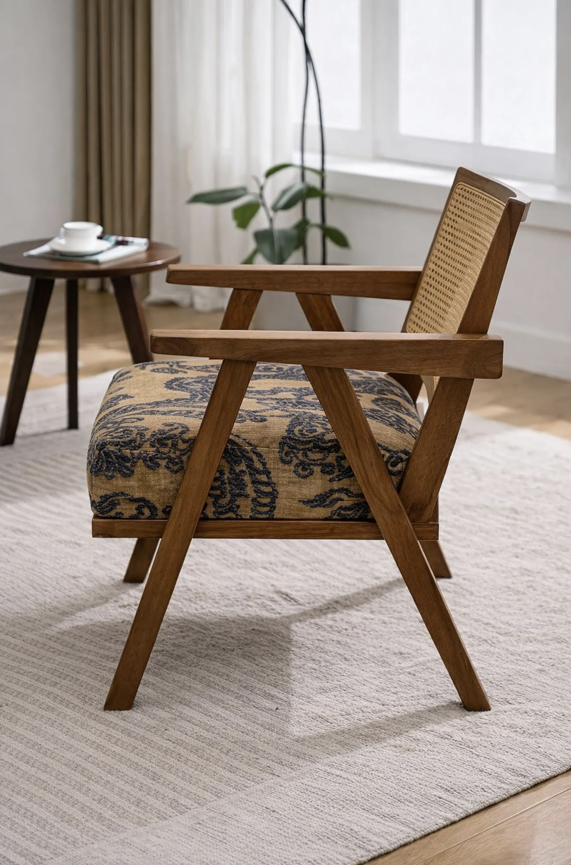 Vintage Wooden Accent Chair