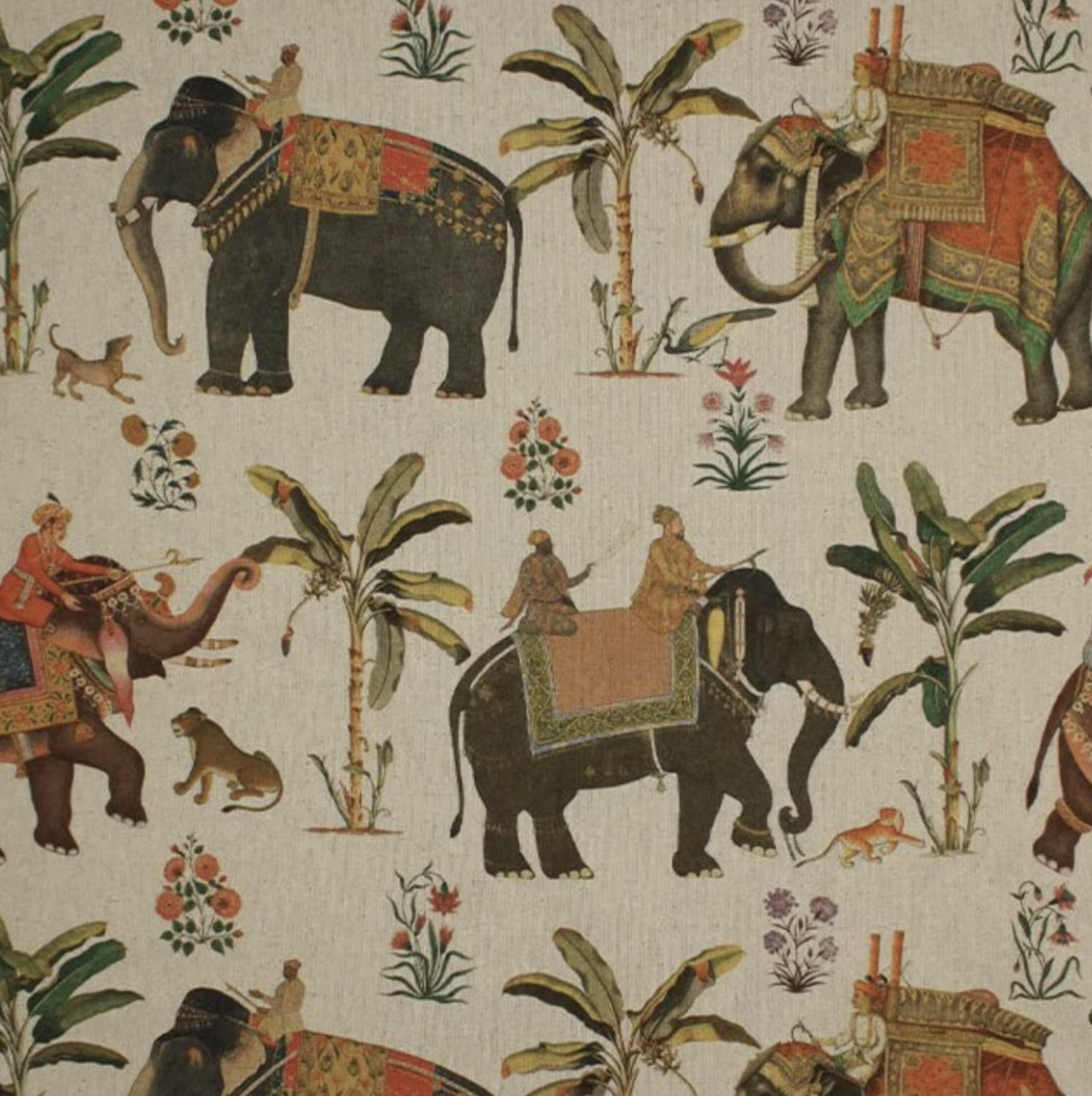 Elephant Print Entryway Bench